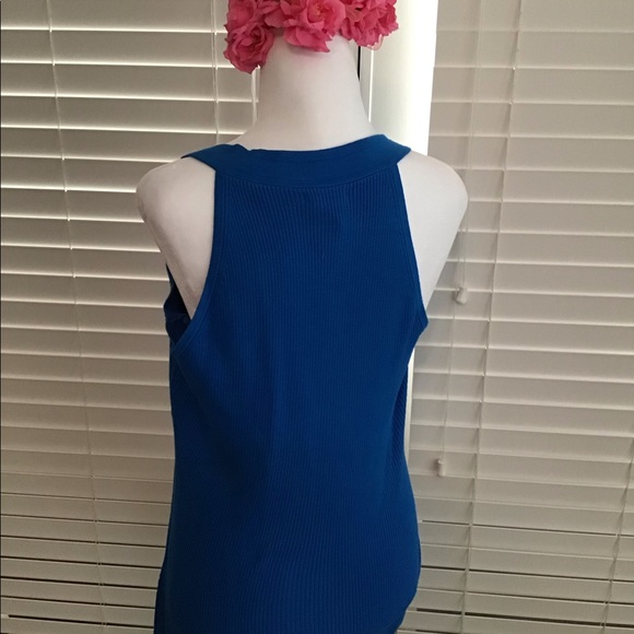 Cache royal blue knit top size L - Picture 3 of 3